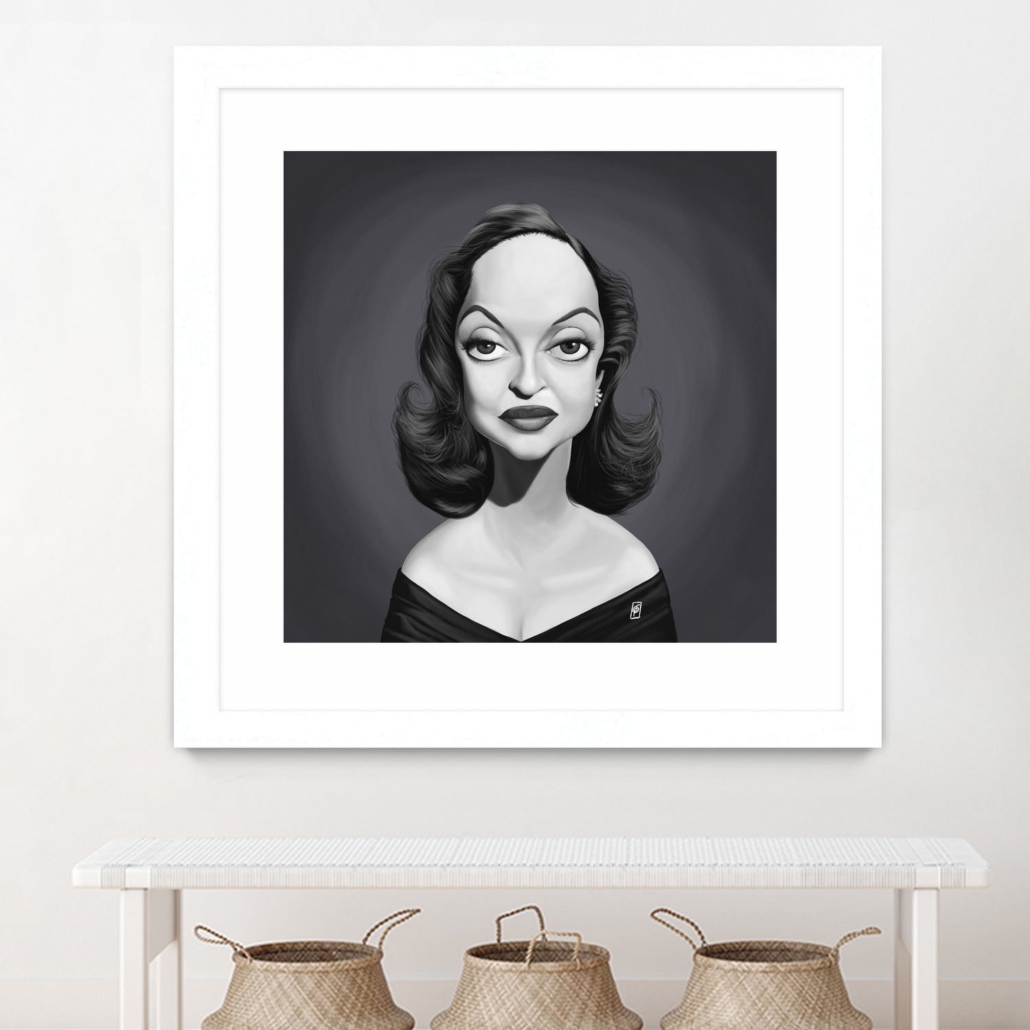 Bette Davis by Rob Snow on GIANT ART - gray digital painting