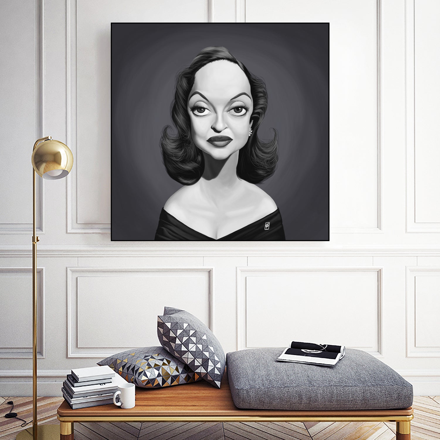 Bette Davis by Rob Snow on GIANT ART - gray digital painting