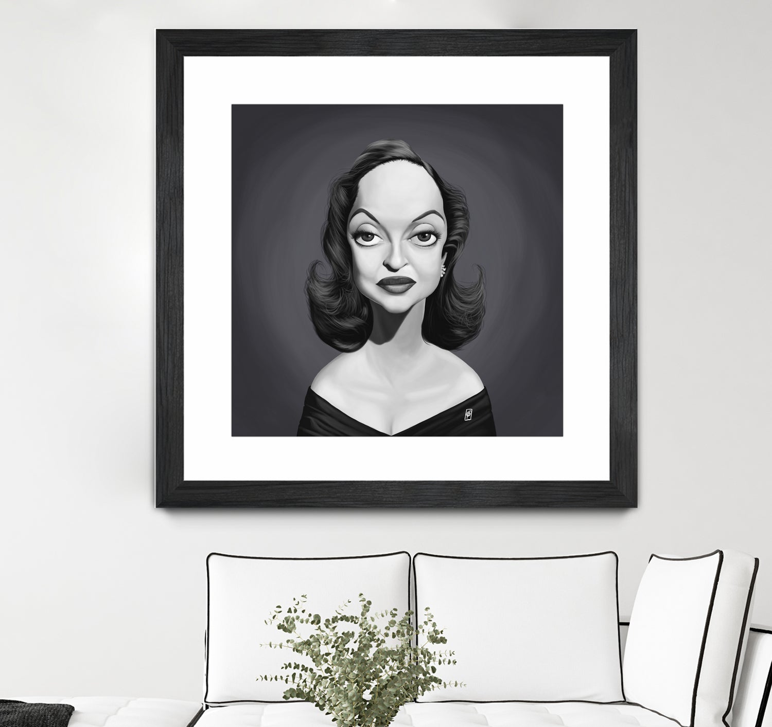 Bette Davis by Rob Snow on GIANT ART - gray digital painting