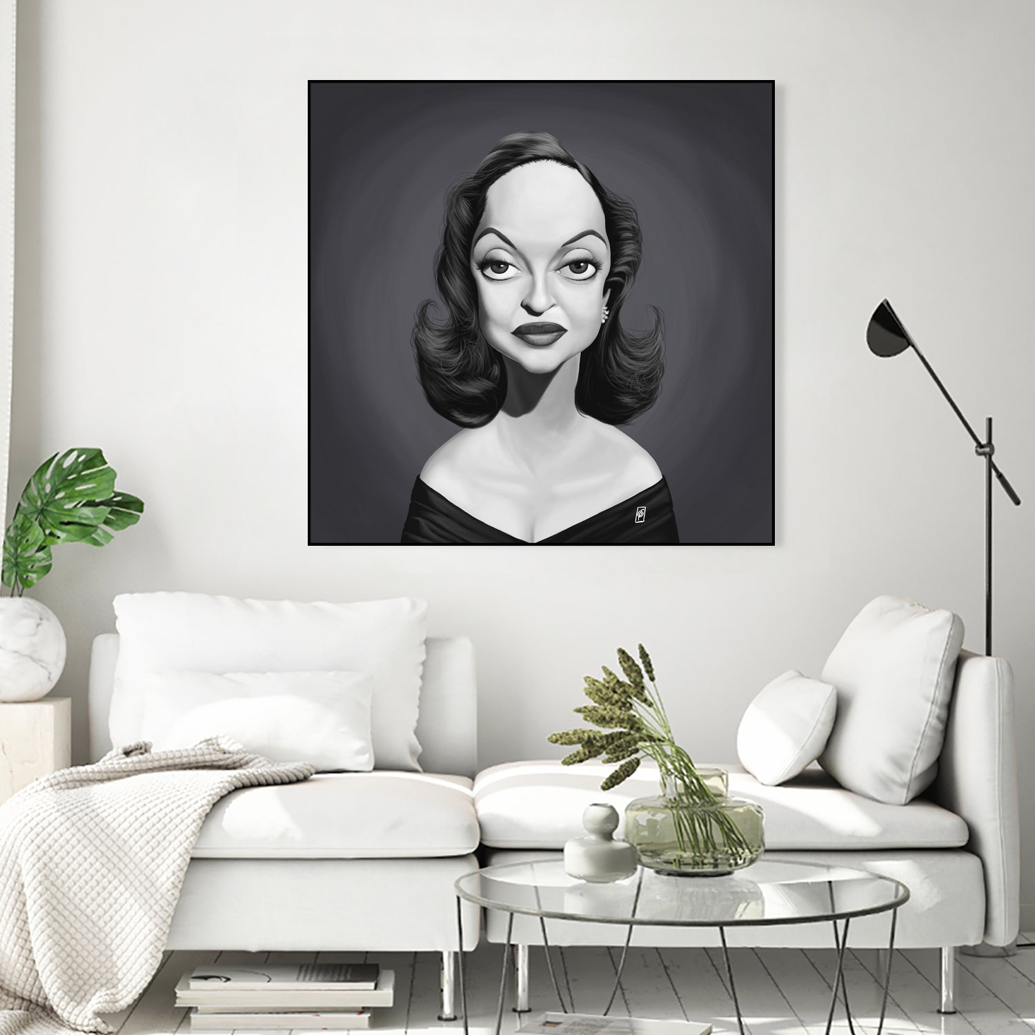 Bette Davis by Rob Snow on GIANT ART - gray digital painting