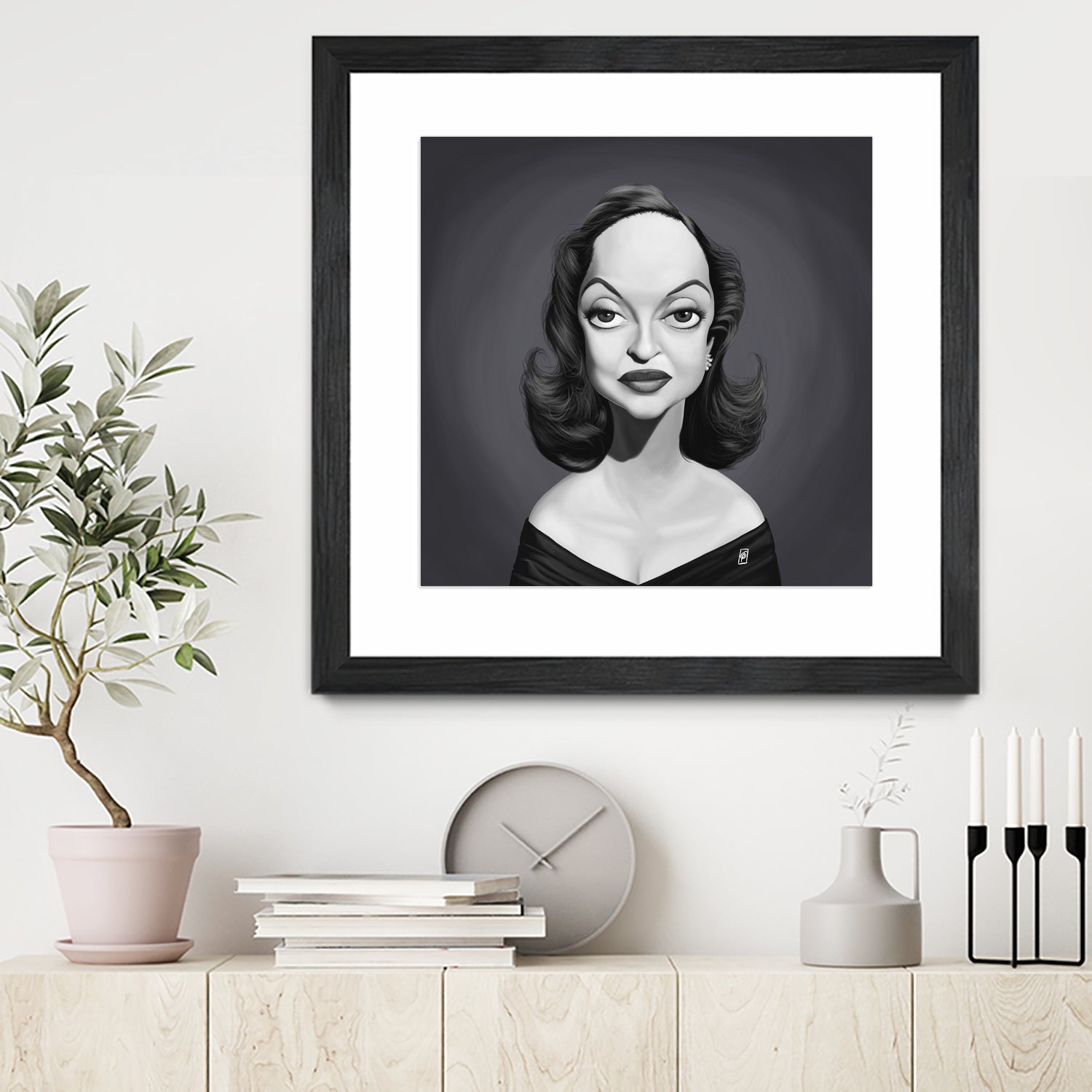 Bette Davis by Rob Snow on GIANT ART - gray digital painting