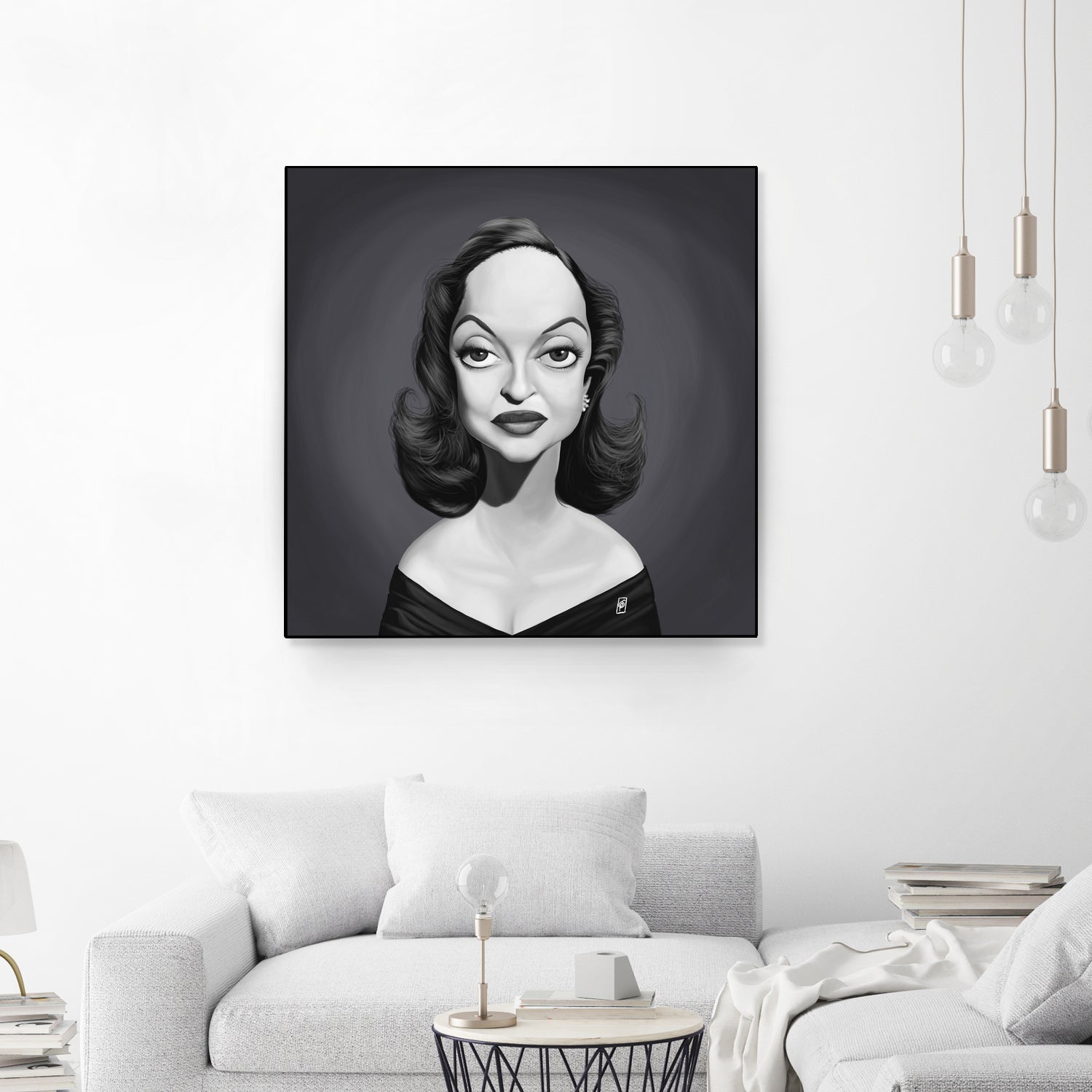 Bette Davis by Rob Snow on GIANT ART - gray digital painting