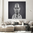 Malcolm X by Rob Snow on GIANT ART - gray digital painting