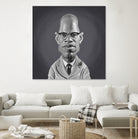 Malcolm X by Rob Snow on GIANT ART - gray digital painting