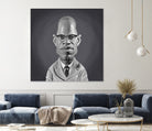 Malcolm X by Rob Snow on GIANT ART - gray digital painting