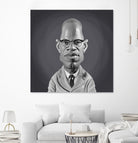 Malcolm X by Rob Snow on GIANT ART - gray digital painting