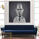 Malcolm X by Rob Snow on GIANT ART - gray digital painting