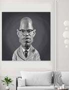 Malcolm X by Rob Snow on GIANT ART - gray digital painting