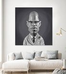 Malcolm X by Rob Snow on GIANT ART - gray digital painting