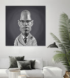 Malcolm X by Rob Snow on GIANT ART - gray digital painting