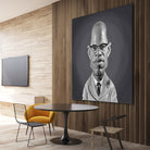 Malcolm X by Rob Snow on GIANT ART - gray digital painting