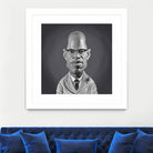 Malcolm X by Rob Snow on GIANT ART - gray digital painting