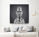 Malcolm X by Rob Snow on GIANT ART - gray digital painting