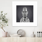 Malcolm X by Rob Snow on GIANT ART - gray digital painting