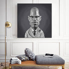 Malcolm X by Rob Snow on GIANT ART - gray digital painting