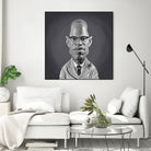 Malcolm X by Rob Snow on GIANT ART - gray digital painting