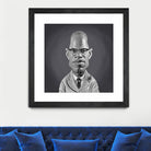 Malcolm X by Rob Snow on GIANT ART - gray digital painting