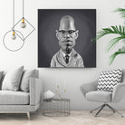 Malcolm X by Rob Snow on GIANT ART - gray digital painting