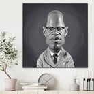 Malcolm X by Rob Snow on GIANT ART - gray digital painting