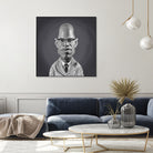 Malcolm X by Rob Snow on GIANT ART - gray digital painting