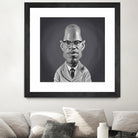 Malcolm X by Rob Snow on GIANT ART - gray digital painting