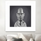 Malcolm X by Rob Snow on GIANT ART - gray digital painting