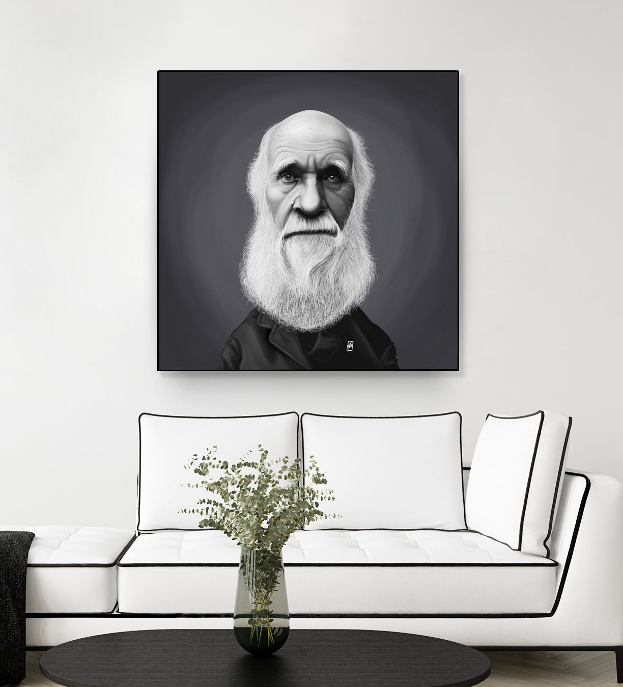 Charles Darwin by Rob Snow on GIANT ART - gray digital painting