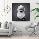 Charles Darwin by Rob Snow on GIANT ART - gray digital painting