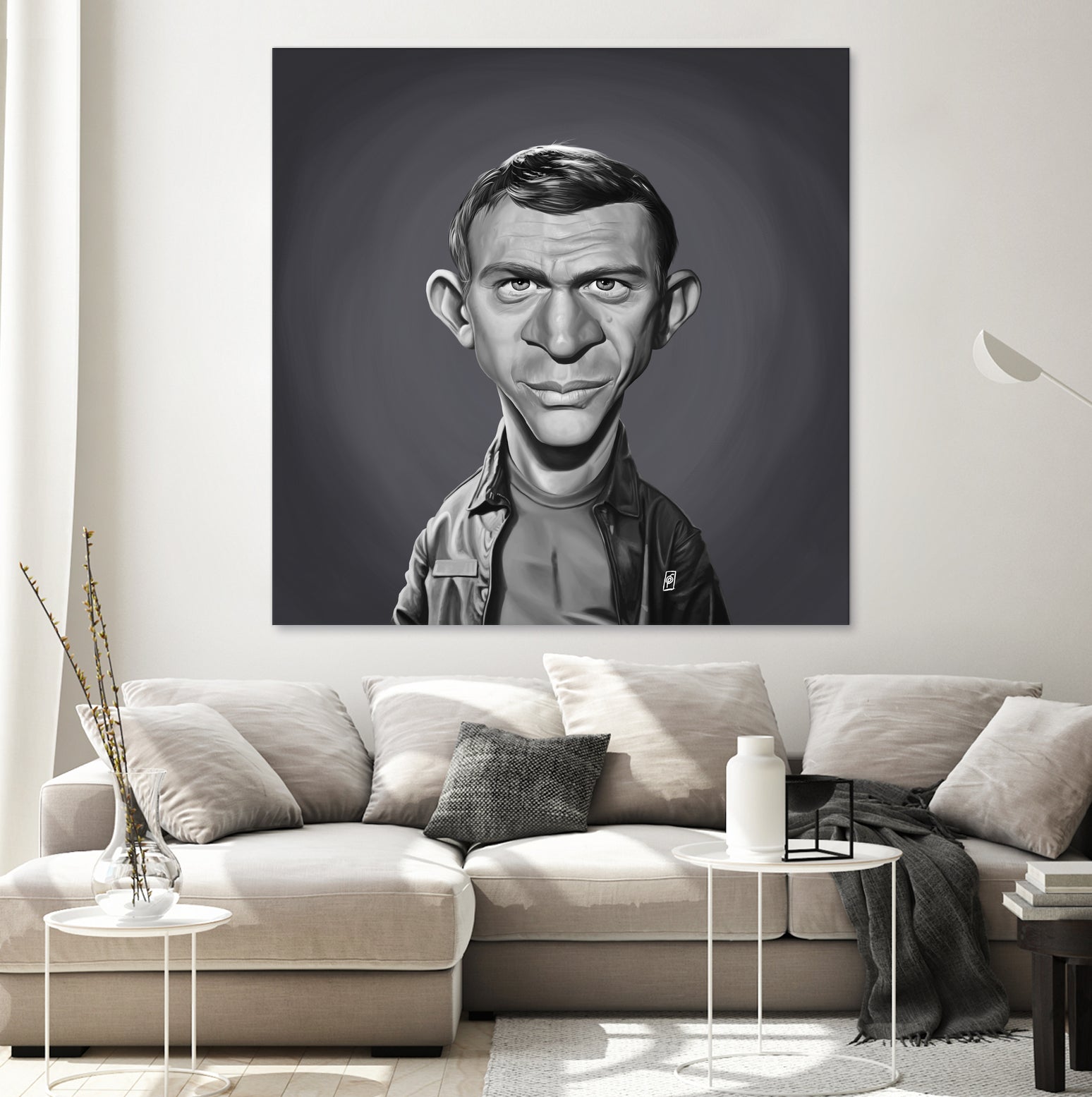 Steve McQueen by Rob Snow on GIANT ART - gray digital painting