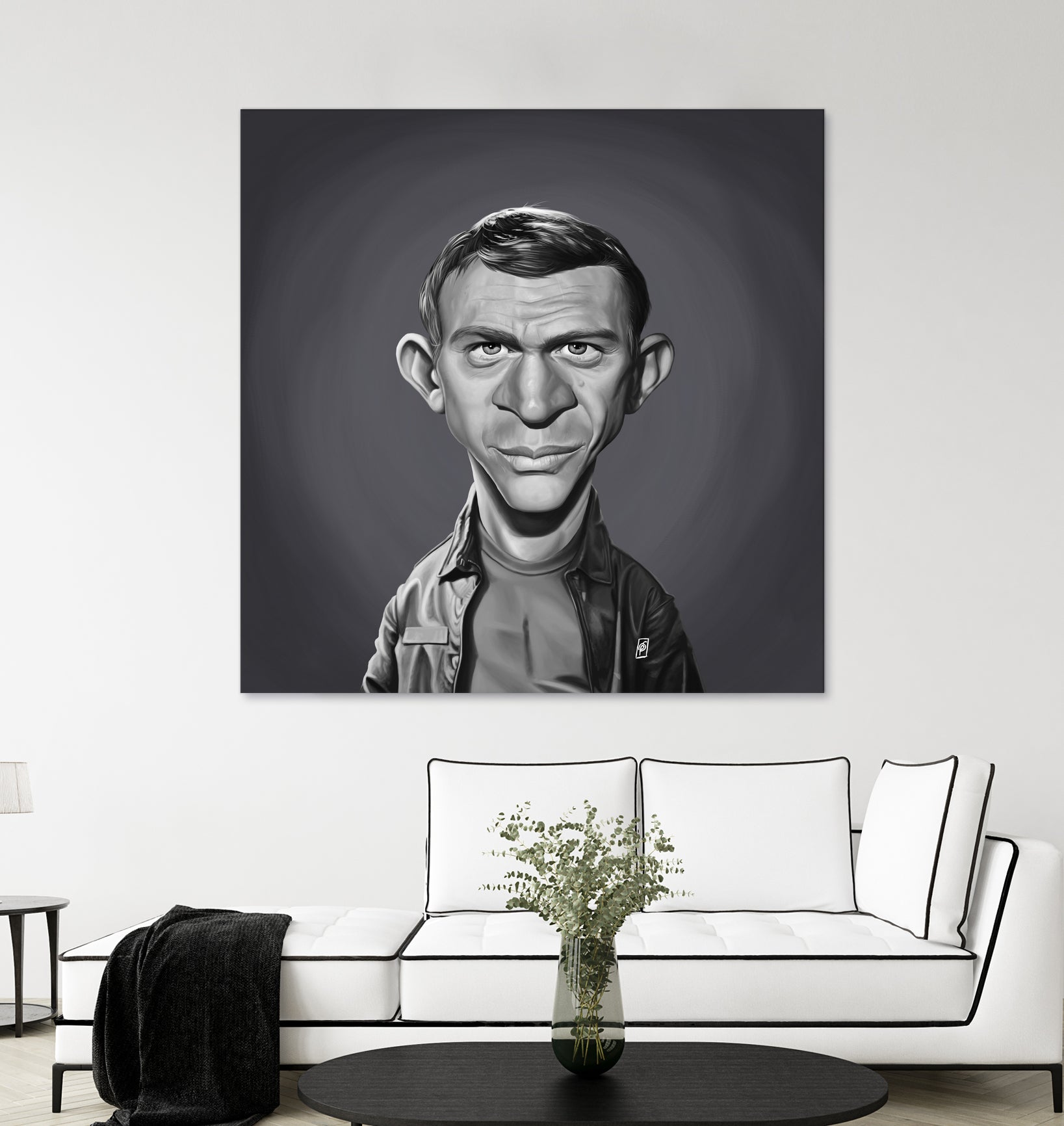 Steve McQueen by Rob Snow on GIANT ART - gray digital painting