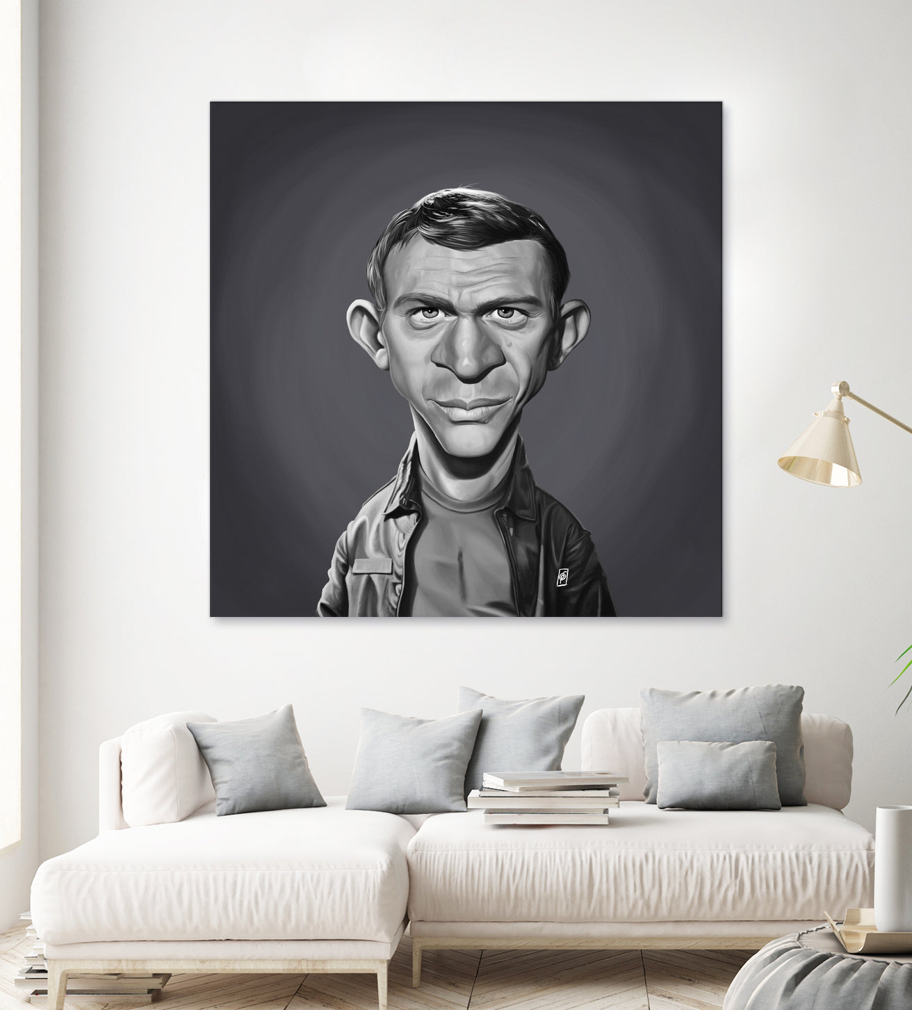 Steve McQueen by Rob Snow on GIANT ART - gray digital painting