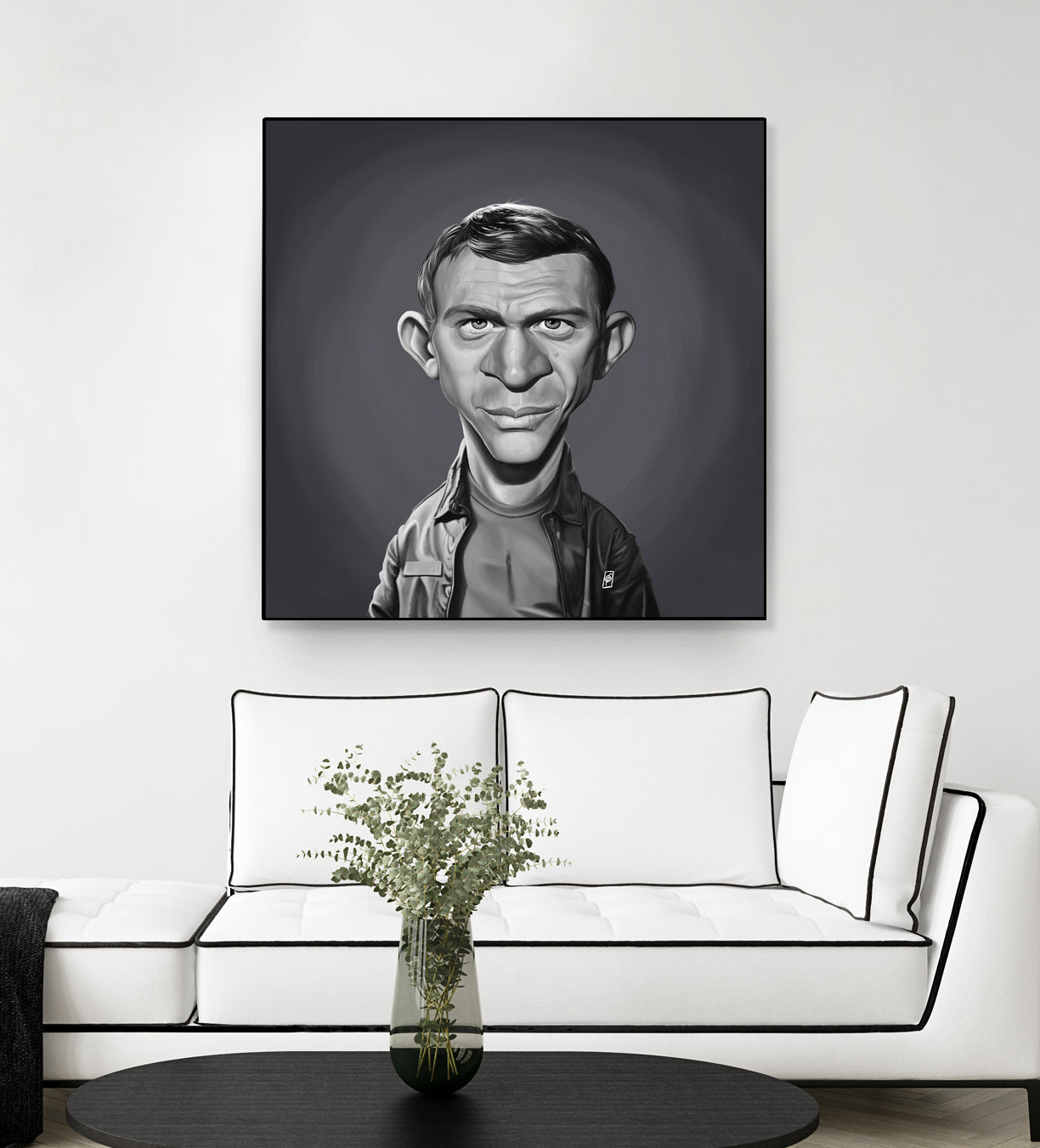 Steve McQueen by Rob Snow on GIANT ART - gray digital painting