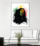 Bob Marley splatter art by sarta . on GIANT ART - white vector illustration