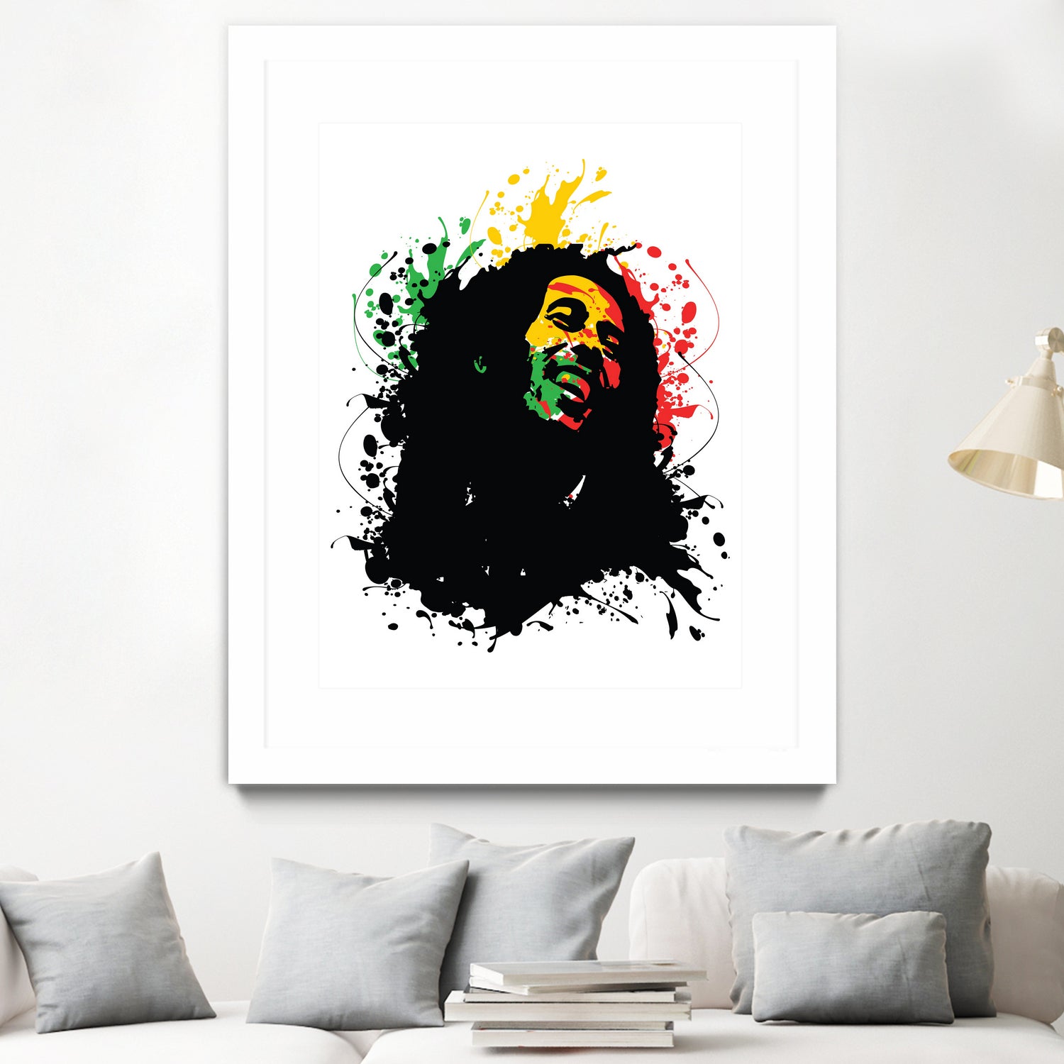 Bob Marley splatter art by sarta . on GIANT ART - white vector illustration