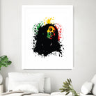 Bob Marley splatter art by sarta . on GIANT ART - white vector illustration