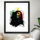 Bob Marley splatter art by sarta . on GIANT ART - white vector illustration