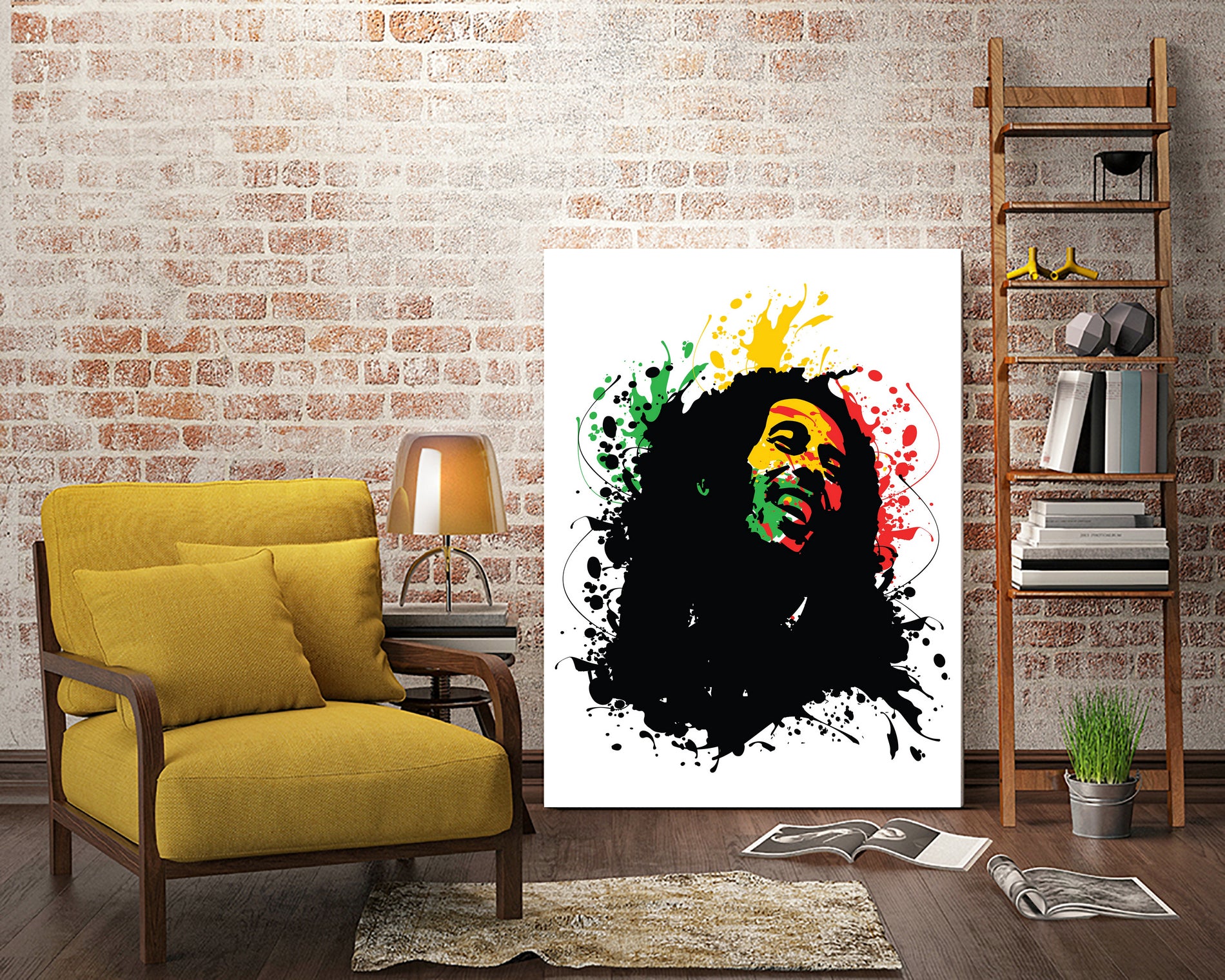 Bob Marley splatter art by sarta . on GIANT ART - white vector illustration
