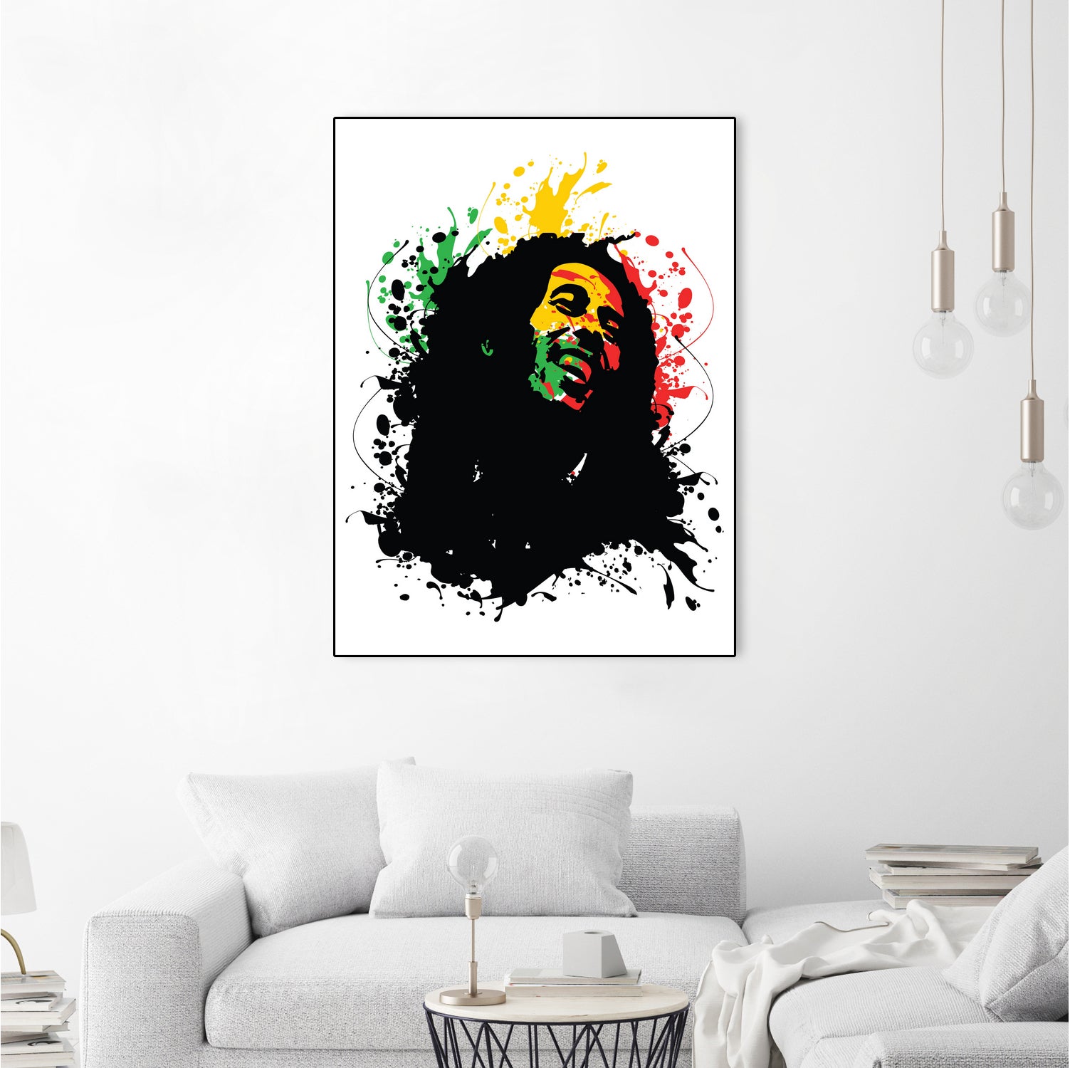 Bob Marley splatter art by sarta . on GIANT ART - white vector illustration