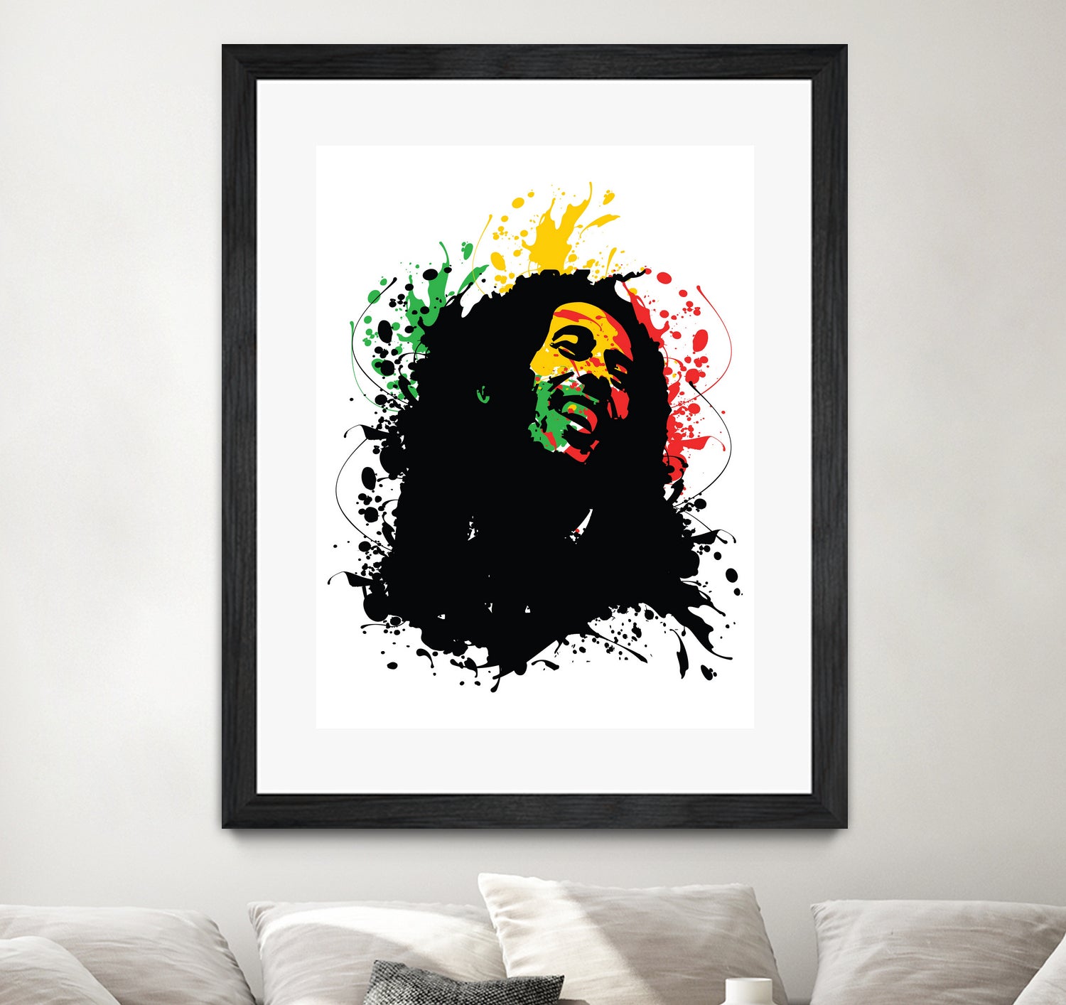 Bob Marley splatter art by sarta . on GIANT ART - white vector illustration