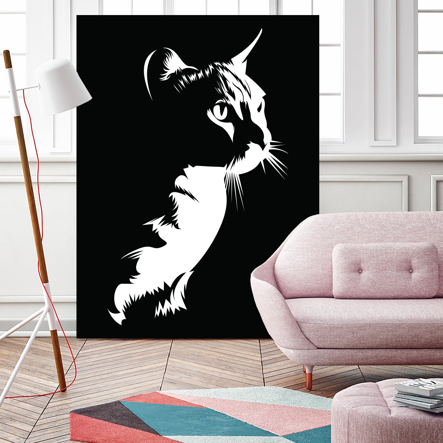 cat silhouette by sarta . on GIANT ART - white vector illustration