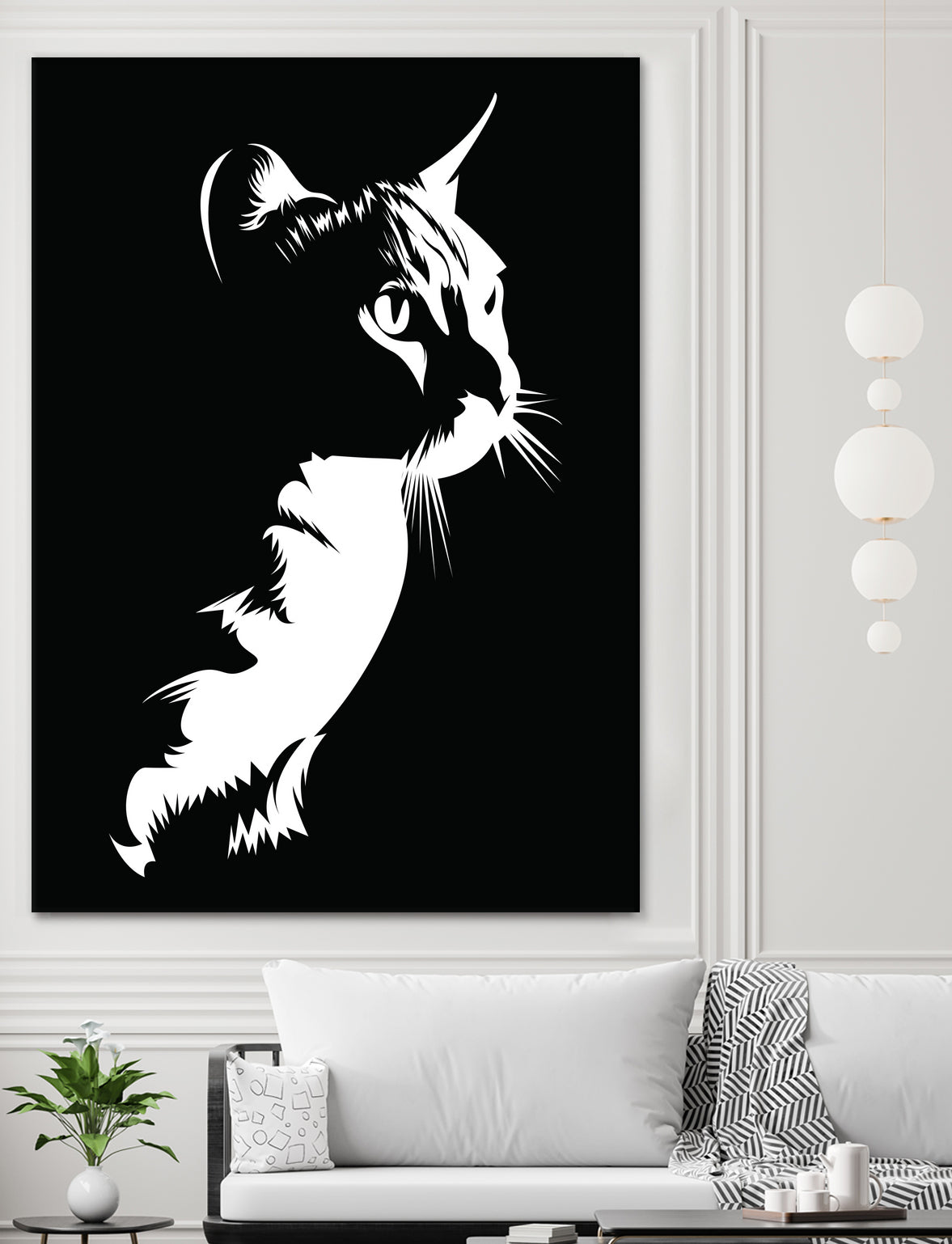 cat silhouette by sarta . on GIANT ART - white vector illustration