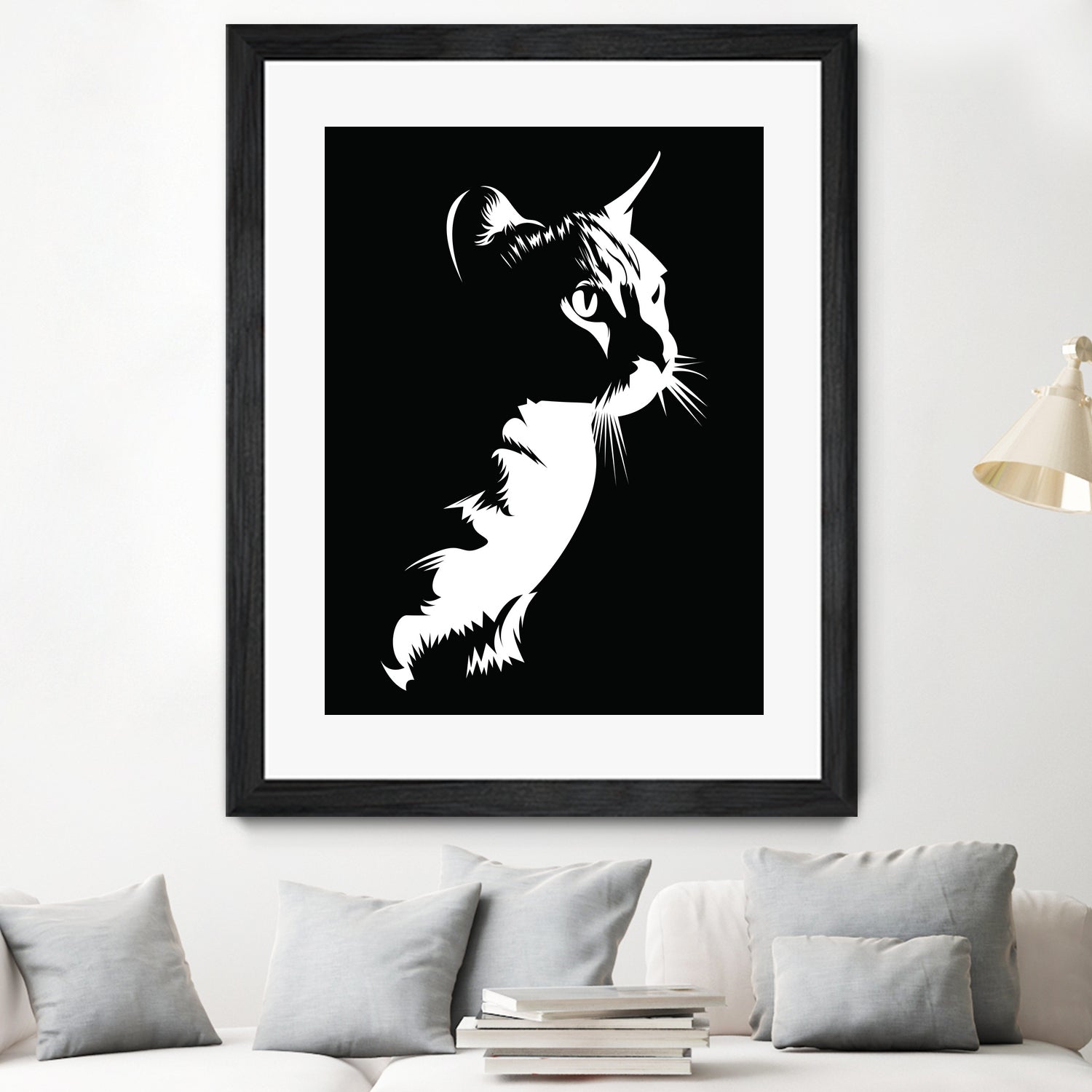 cat silhouette by sarta . on GIANT ART - white vector illustration