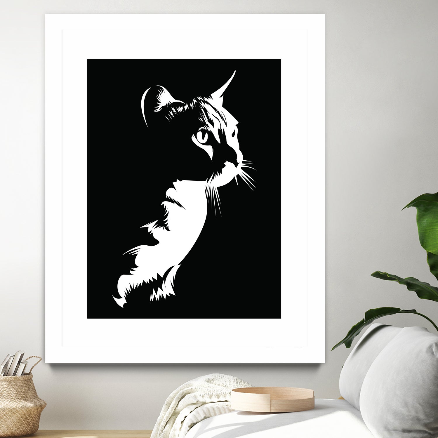 cat silhouette by sarta . on GIANT ART - white vector illustration