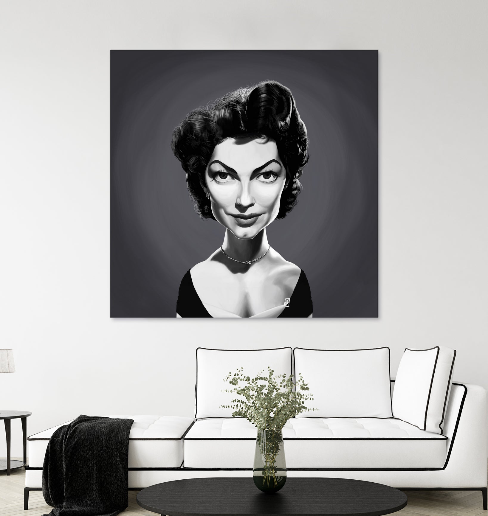 Ava Gardner by Rob Snow on GIANT ART - gray digital painting