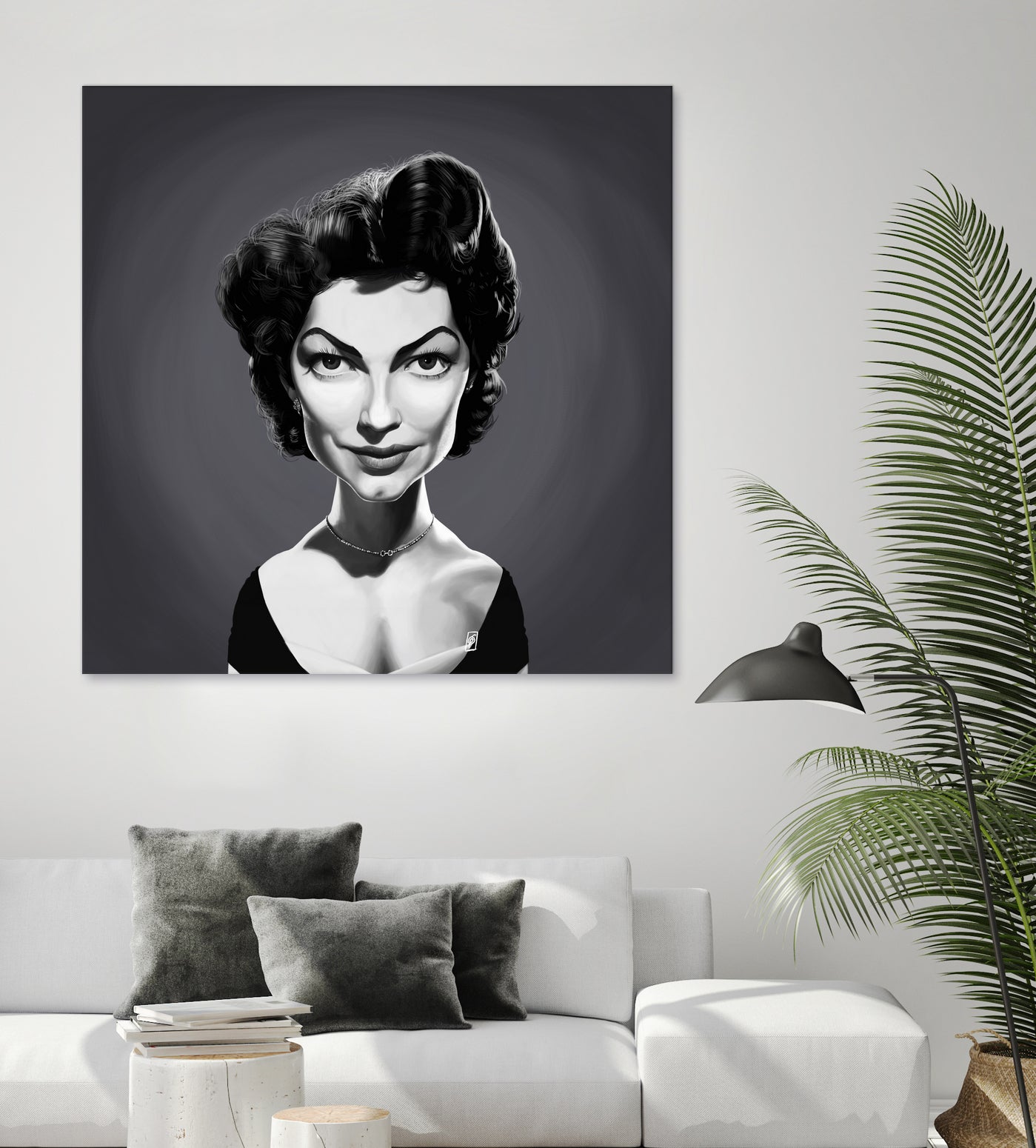 Ava Gardner by Rob Snow on GIANT ART - gray digital painting