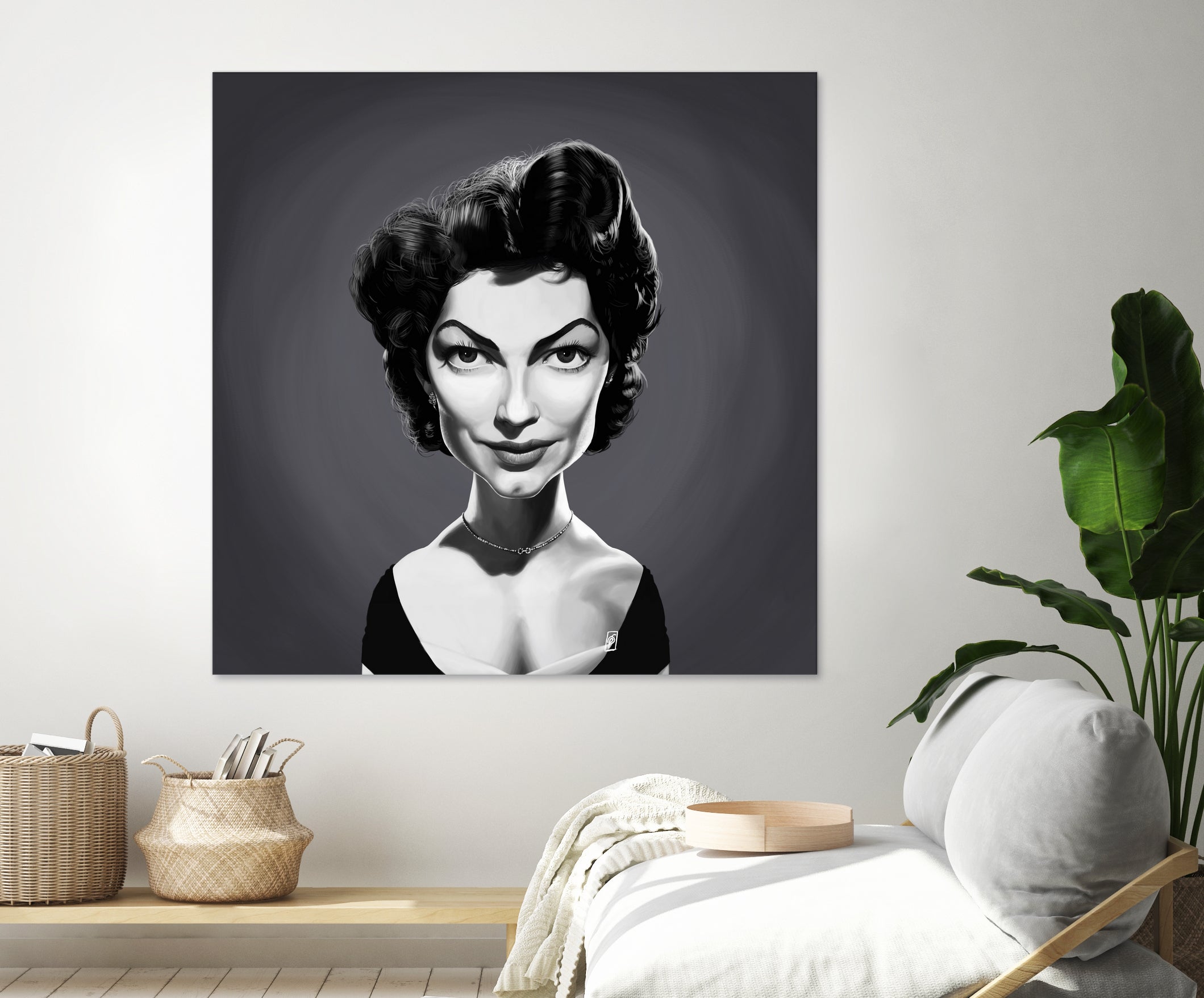 Ava Gardner by Rob Snow on GIANT ART - gray digital painting