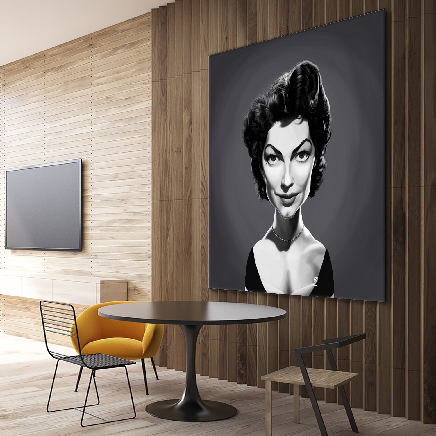 Ava Gardner by Rob Snow on GIANT ART - gray digital painting