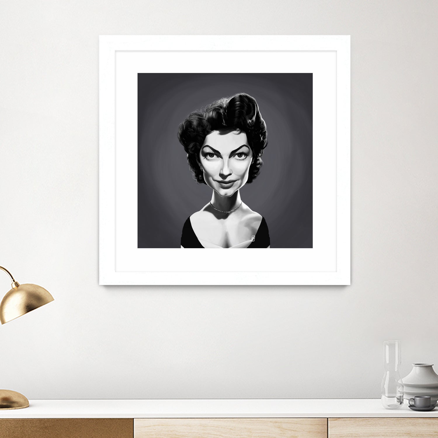 Ava Gardner by Rob Snow on GIANT ART - gray digital painting