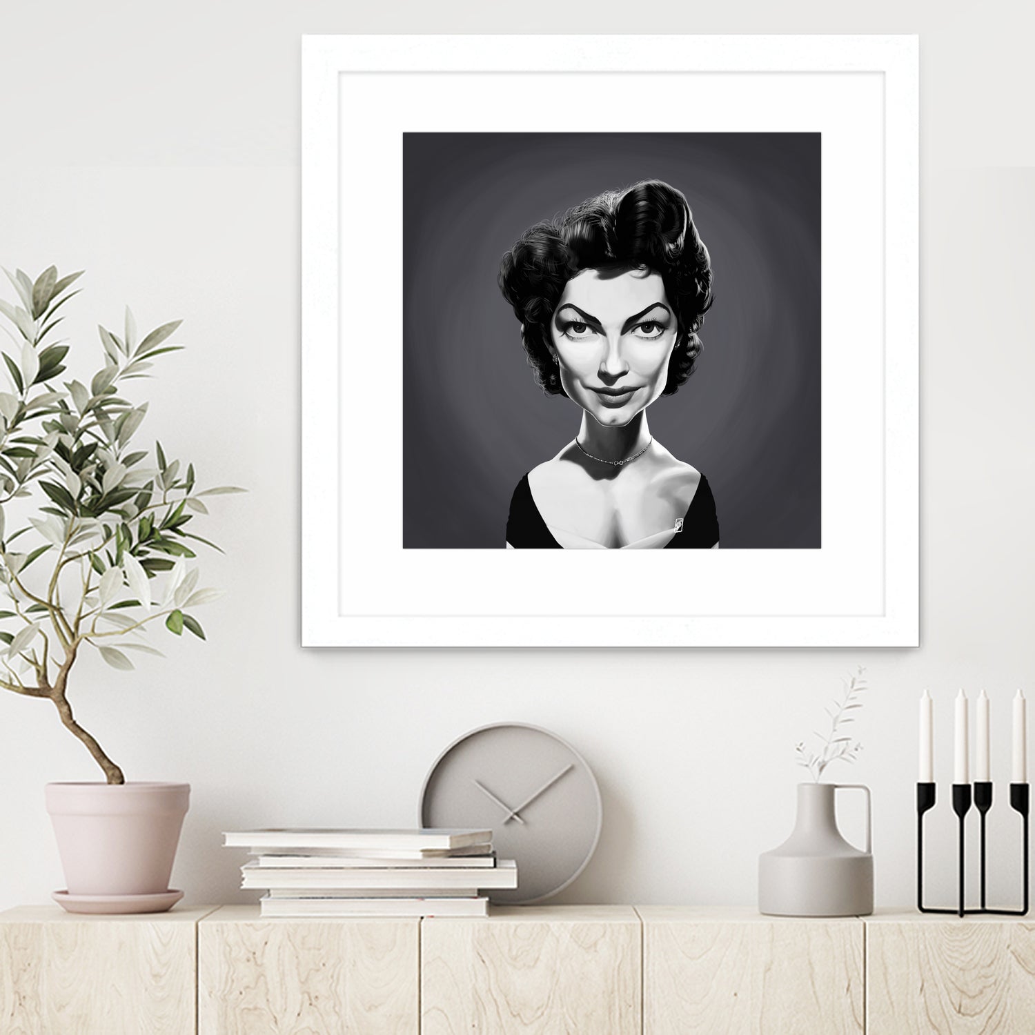 Ava Gardner by Rob Snow on GIANT ART - gray digital painting