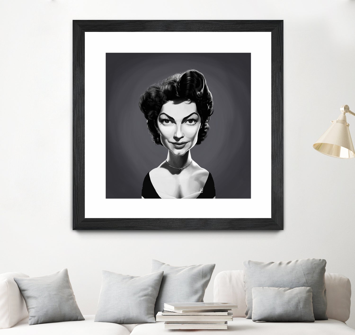 Ava Gardner by Rob Snow on GIANT ART - gray digital painting